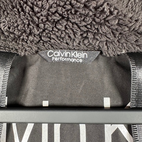 Calvin Klein Performance Puffer Jacket Inner Straps Orange Zip Hooded Women's XS - Picture 3 of 16